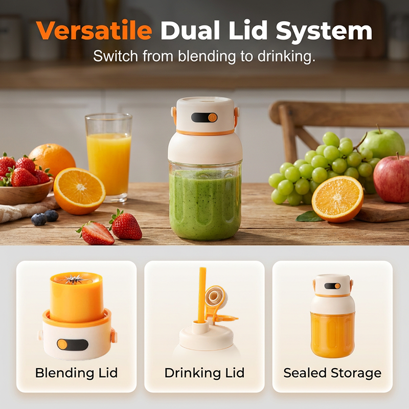 📢📢50 % RABATT!! ⏰ Tragbarer Personal-Blender für Shakes & Smoothies | USB-wiederaufladbarer Mini-Entsafter-Becher