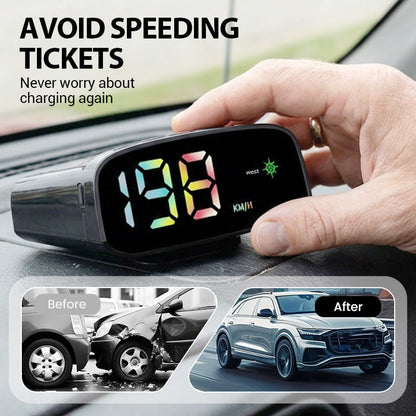 🚗Solarbetriebener Auto-HUD-Tachometer