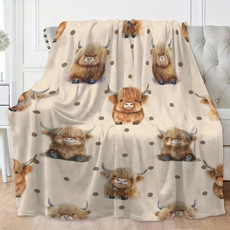 ⏳50 % RABATT! 🐮Ultraweiche Flanell-Wurdecke mit Printmuster
