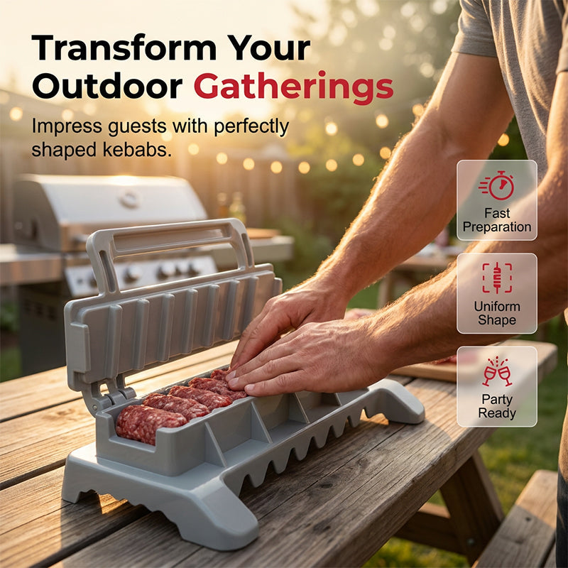 🔥 LIMITED-TIME 50% RABATT! ✨ Spießhelfer für Grill – Befüllwerkzeug, Gleichmäßige Spieße, Sauber 🏕️