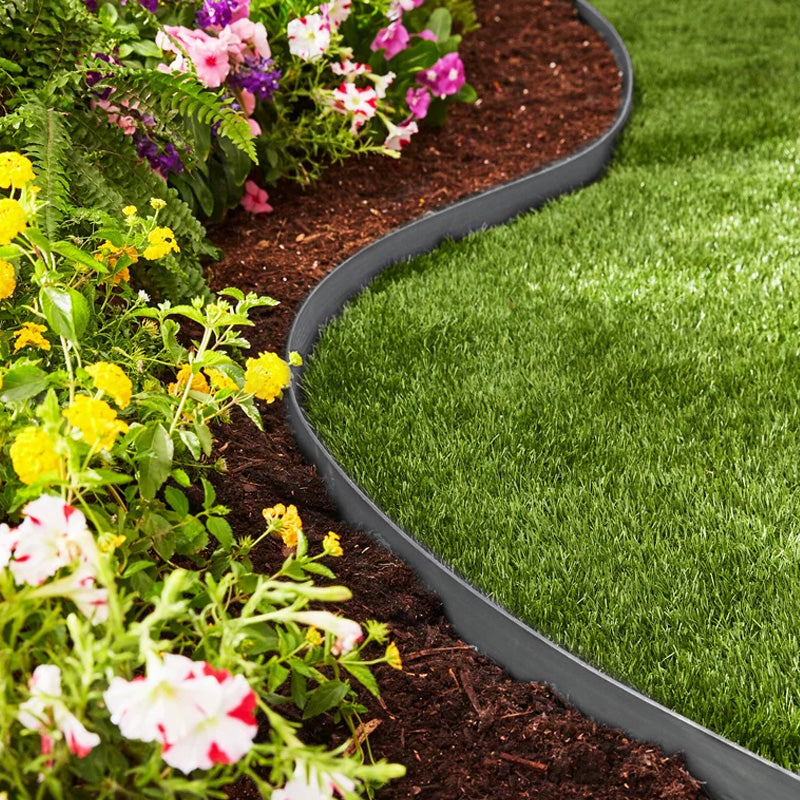 🔥 50% RABATT! 🌿 Schwarze Rasenkante – Flexible Beetbegrenzung für Garten, Rasen & Wege | Robust, Wetterfest & Einfach zu Installieren 🏡