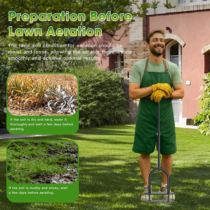 🌱 Limitierte Aktion: 50 % sparen!✨ Manueller Rasenbelüfter – Karbonstahl, Fußteller, Höhenverstellbar ✨