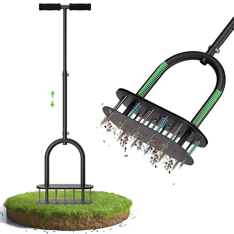 🌱 Limitierte Aktion: 50 % sparen!✨ Manueller Rasenbelüfter – Karbonstahl, Fußteller, Höhenverstellbar ✨