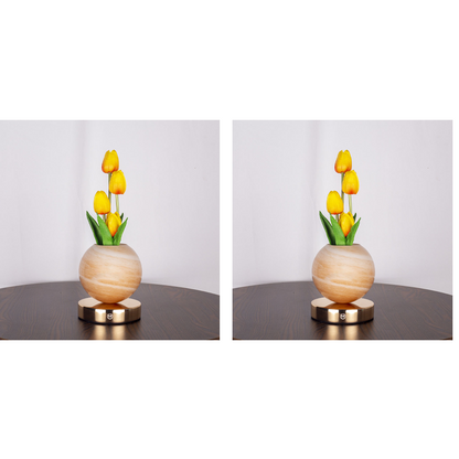 🌷 Elegante Tulpenstrauß-Lampe – Romantisches Nachtlicht für eine warme Wohnatmosphäre