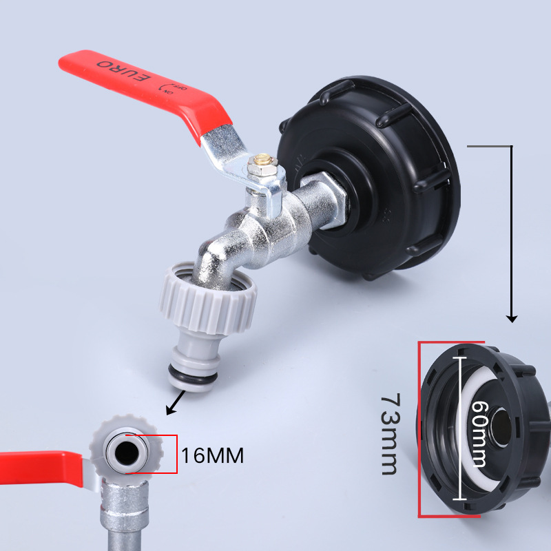 🚰 Robuster Messing-Ablasshahn für IBC Container und Wassertanks – korrosionsbeständig & langlebig