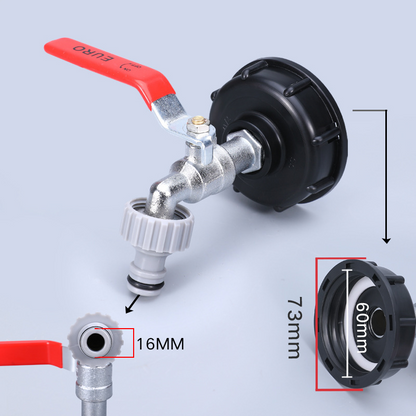🚰 Robuster Messing-Ablasshahn für IBC Container und Wassertanks – korrosionsbeständig & langlebig