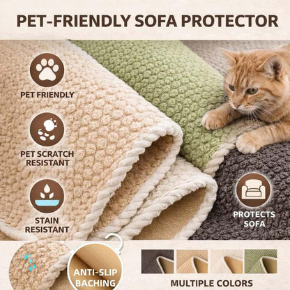 🛋️ Gepolsterte rutschfeste Sofaabdeckung – ultraweich, waschbar & kratzfest – ideal für Kinder und Haustiere 🐾