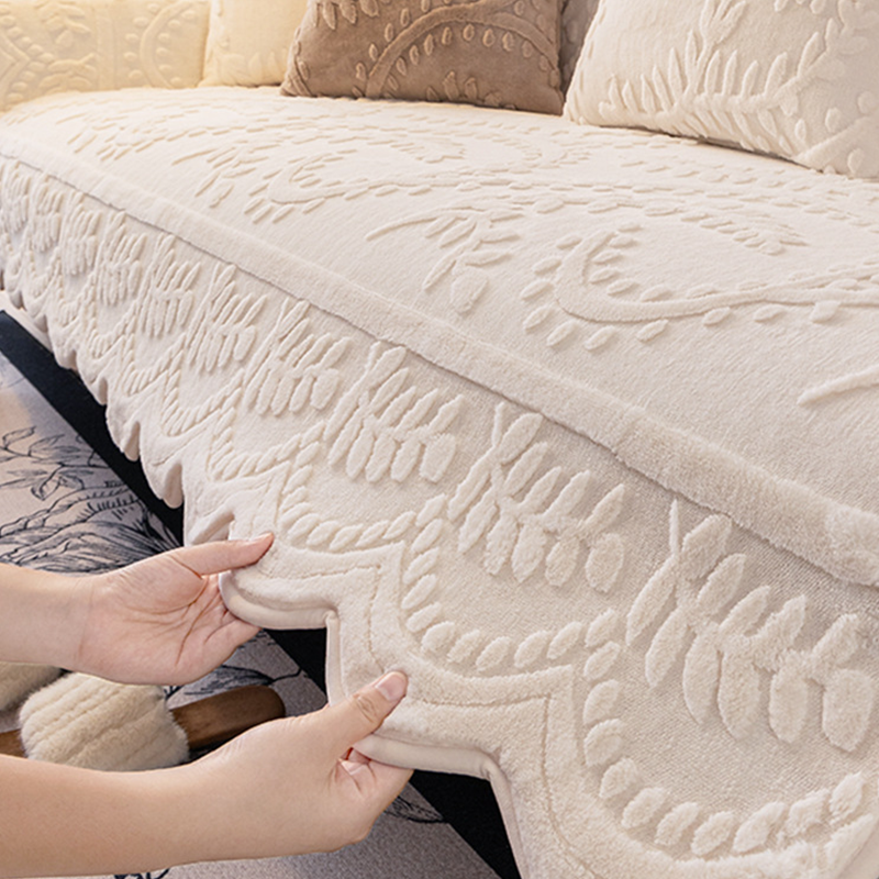 🛋️ Rutschfester Sofaüberzug aus Kunstkaninchenfell – weich, kuschelig & mit Anti-Rutsch-Beschichtung 🐇✨