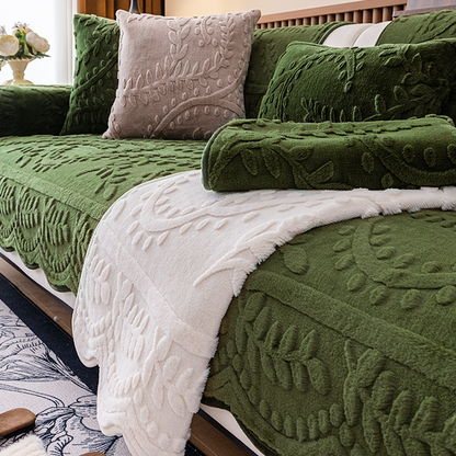 🛋️ Rutschfester Sofaüberzug aus Kunstkaninchenfell – weich, kuschelig & mit Anti-Rutsch-Beschichtung 🐇✨