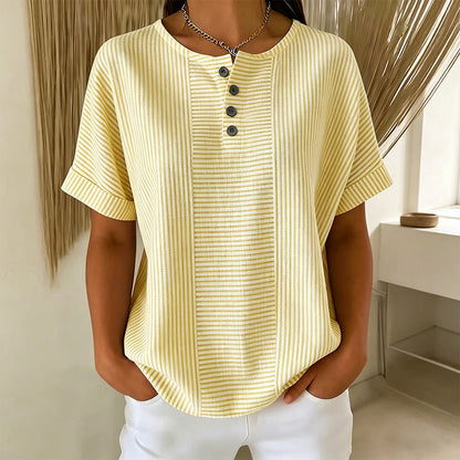Gestreiftes Henley-Shirt – bequem, bügelfrei & hautfreundlich