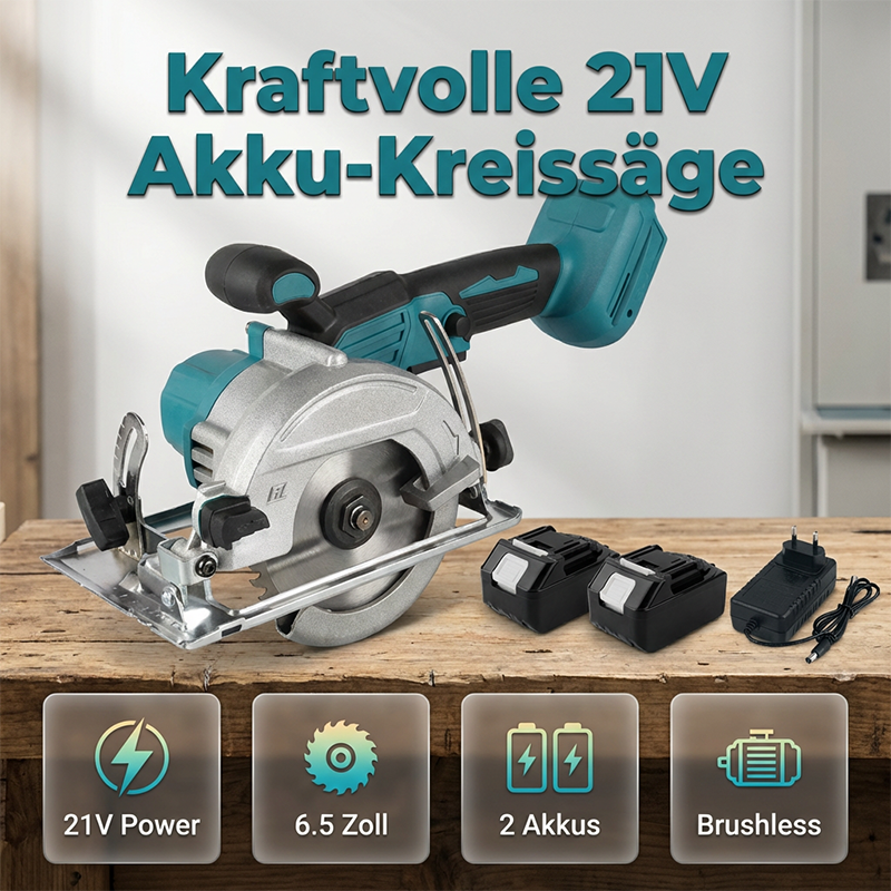 ⚡🛠️ 50% RABATT! Hochgeschwindigkeits-Akku-Kreissäge mit bürstenlosem Motor – Leistungsstark, kabellos & präzise