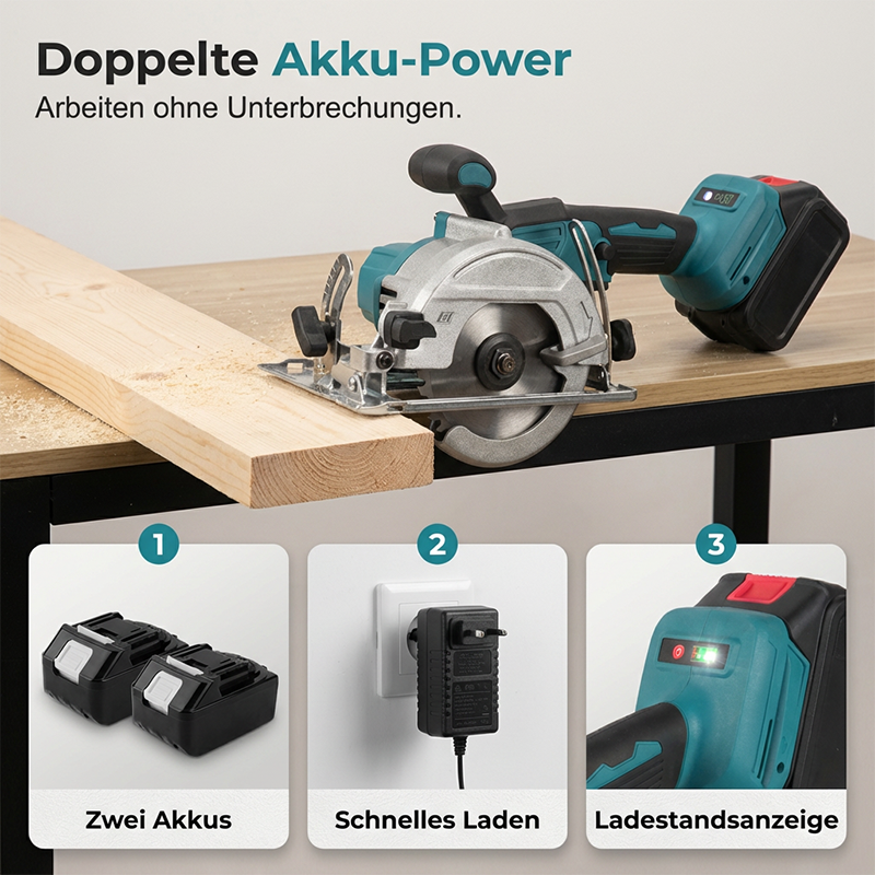 ⚡🛠️ 50% RABATT! Hochgeschwindigkeits-Akku-Kreissäge mit bürstenlosem Motor – Leistungsstark, kabellos & präzise