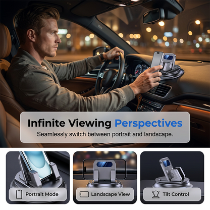 Drehbarer Auto-Handyhalter fürs Armaturenbrett – stabil, kompakt & vielseitig – ideal für Navigation & freihändiges Telefonieren🚗📱