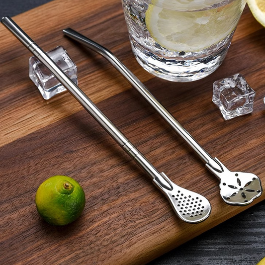 🥤 NUR FÜR BEGRENZTE ZEIT 50 % RABATT! 🥄 2-in-1-Trinkhalm-Löffel aus 304 Edelstahl – Trinkhalm und Rührlöffel in einem, mit abnehmbarem Design & umweltfreundlich wiederverwendbar ✨
