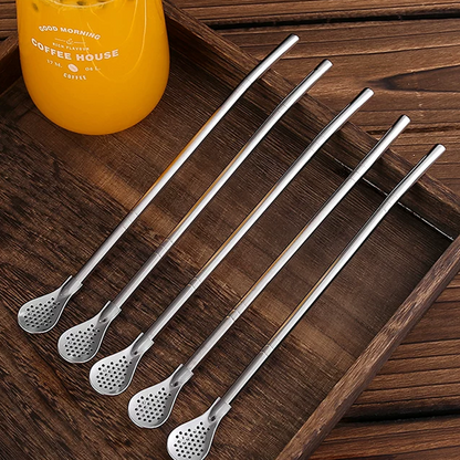 🥤 NUR FÜR BEGRENZTE ZEIT 50 % RABATT! 🥄 2-in-1-Trinkhalm-Löffel aus 304 Edelstahl – Trinkhalm und Rührlöffel in einem, mit abnehmbarem Design & umweltfreundlich wiederverwendbar ✨