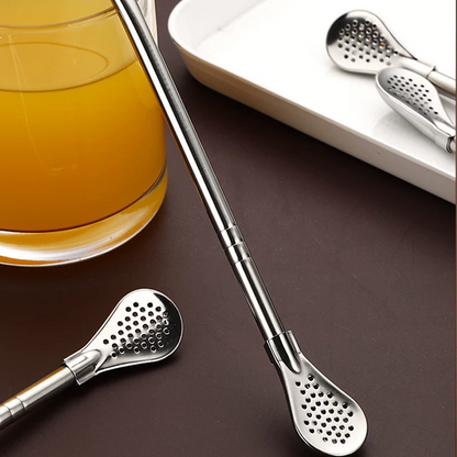 🥤 NUR FÜR BEGRENZTE ZEIT 50 % RABATT! 🥄 2-in-1-Trinkhalm-Löffel aus 304 Edelstahl – Trinkhalm und Rührlöffel in einem, mit abnehmbarem Design & umweltfreundlich wiederverwendbar ✨