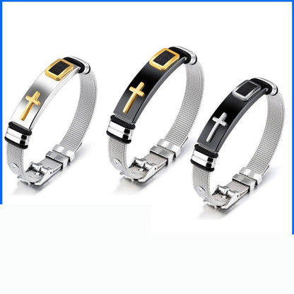 ✝️Herren Edelstahl Kreuz Armband