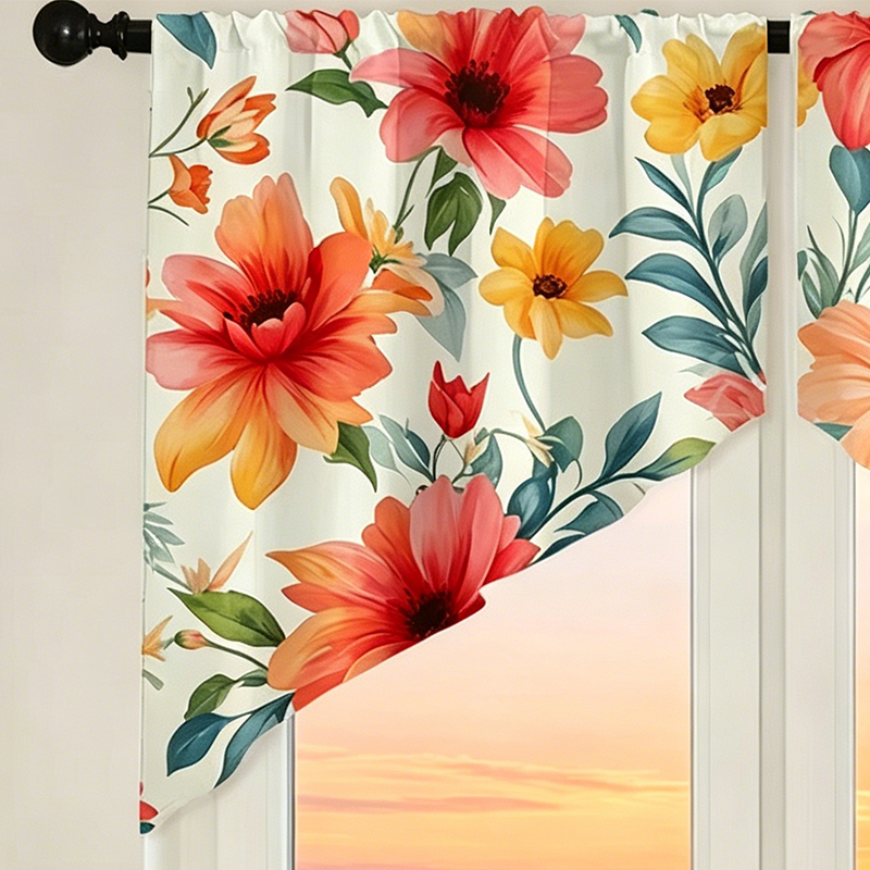 🌸 50% RABATT! ✨ Botanik-Druck Vorhänge – Lichtfilternd, mit Stangendurchzug, lebendige Farben 🌿