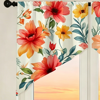 🌸 50% RABATT! ✨ Botanik-Druck Vorhänge – Lichtfilternd, mit Stangendurchzug, lebendige Farben 🌿