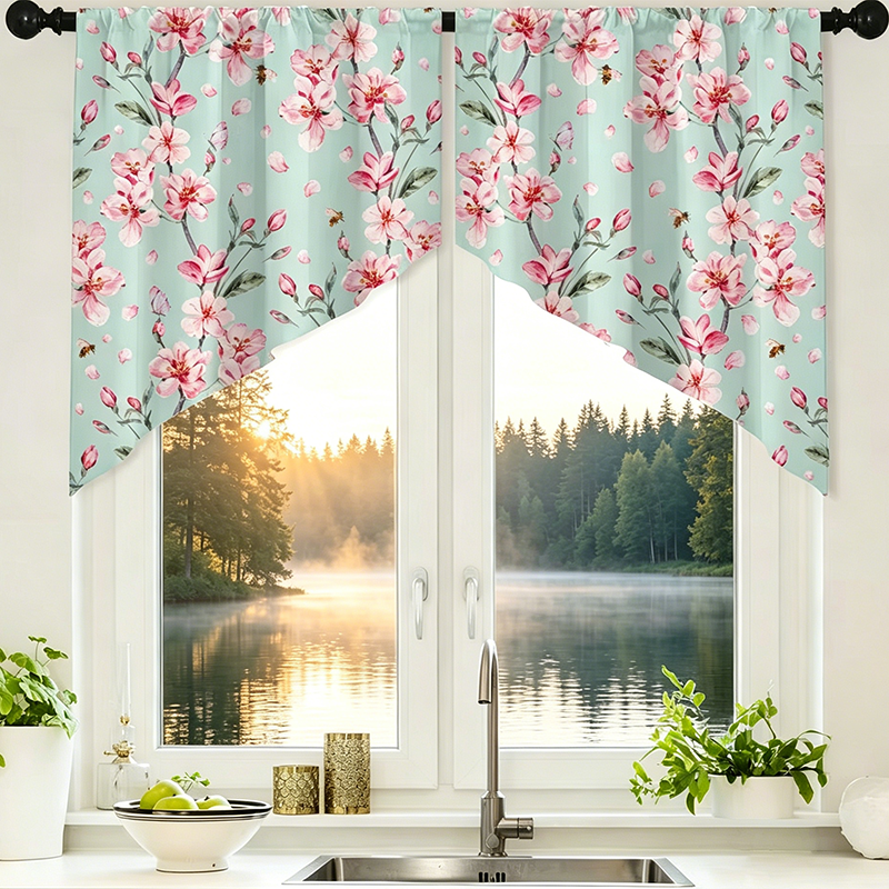 🌸 50% RABATT! ✨ Botanik-Druck Vorhänge – Lichtfilternd, mit Stangendurchzug, lebendige Farben 🌿