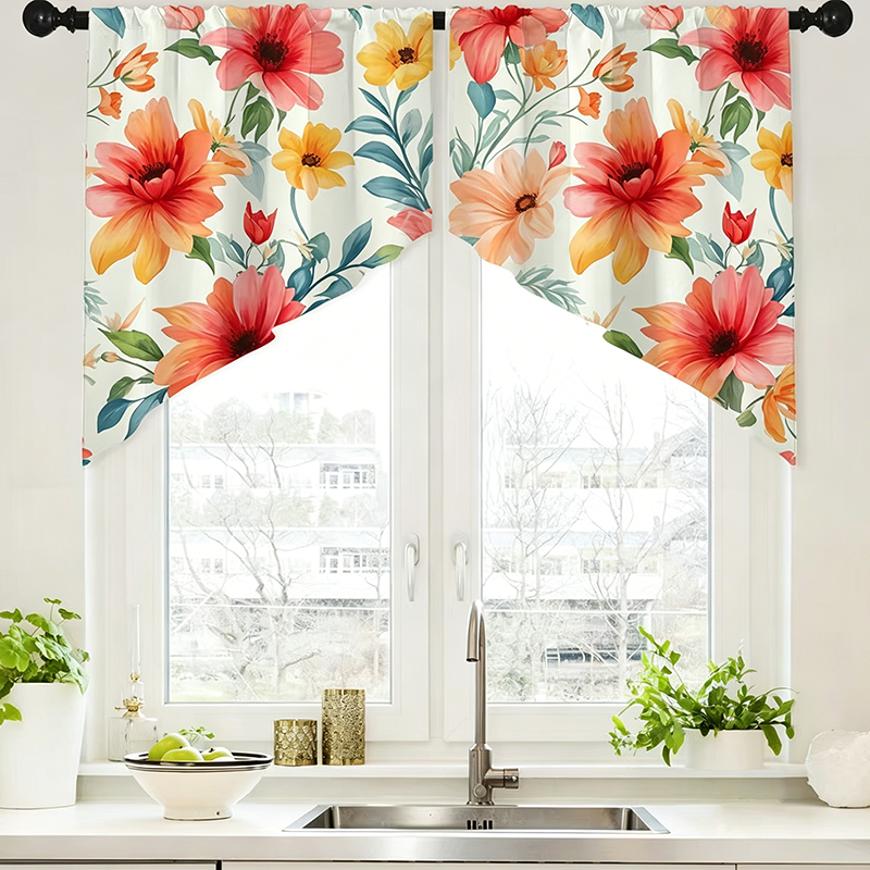 🌸 50% RABATT! ✨ Botanik-Druck Vorhänge – Lichtfilternd, mit Stangendurchzug, lebendige Farben 🌿