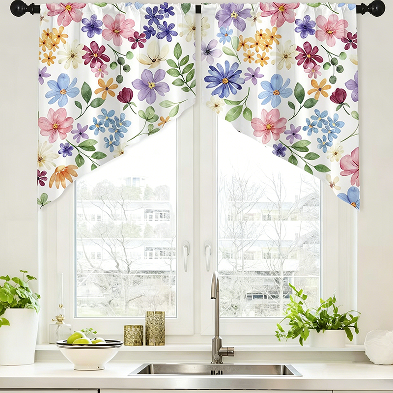 🌸 50% RABATT! ✨ Botanik-Druck Vorhänge – Lichtfilternd, mit Stangendurchzug, lebendige Farben 🌿