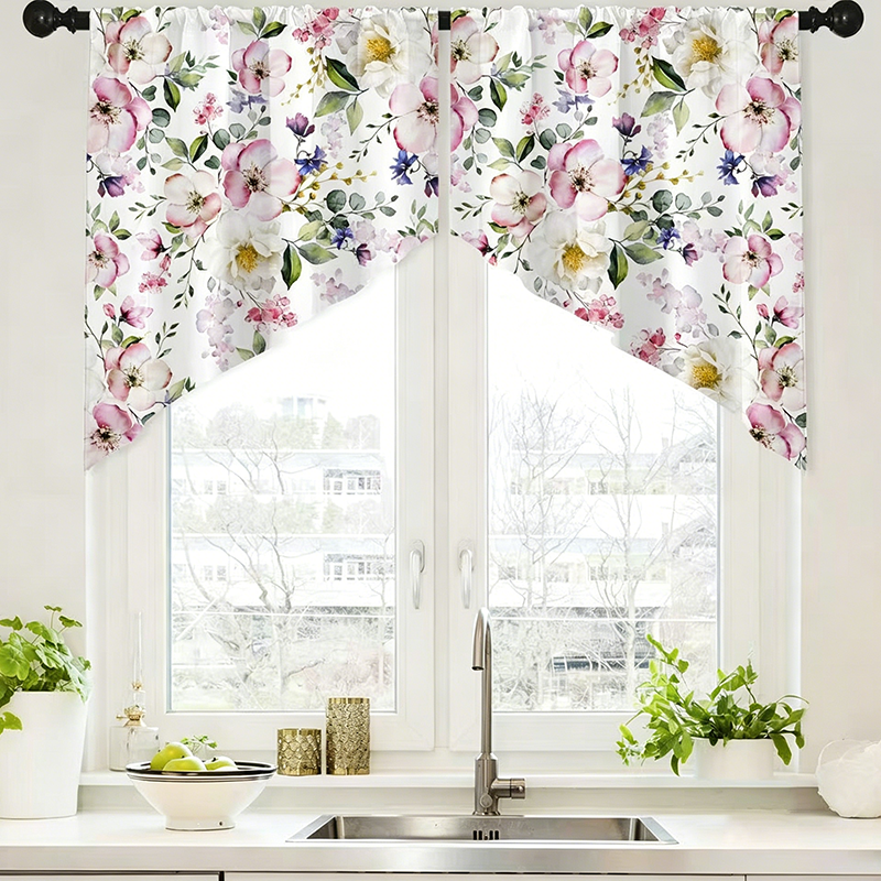 🌸 50% RABATT! ✨ Botanik-Druck Vorhänge – Lichtfilternd, mit Stangendurchzug, lebendige Farben 🌿