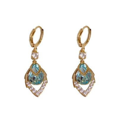 Himmelblaue Tropfen-Creolen mit Drop-Effekt – elegante Hänger für Damen💎✨