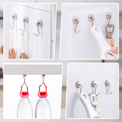 Starker 360° drehbarer Magnet-Haken – zur Montage ohne Bohren – ideal für Küche, Büro & Wohnung – hält sicher auf Metalloberflächen🧲🪝