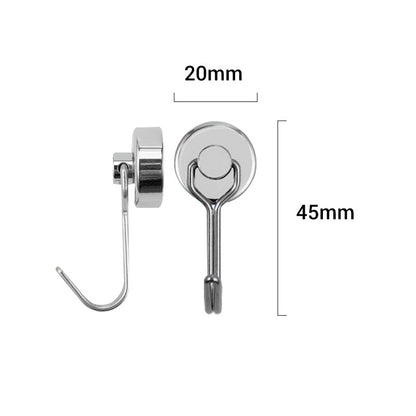 Starker 360° drehbarer Magnet-Haken – zur Montage ohne Bohren – ideal für Küche, Büro & Wohnung – hält sicher auf Metalloberflächen🧲🪝