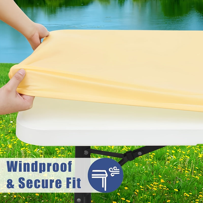 🧩 Passgenaue Spandex-Tischdecke für rechteckige & quadratische Tische – nahtloser Sitz, fleckenfest, waschbar & knitterfrei 🛡️🍽️ Perfekt für Küche, Party & Alltag – dehnbar, langlebig.