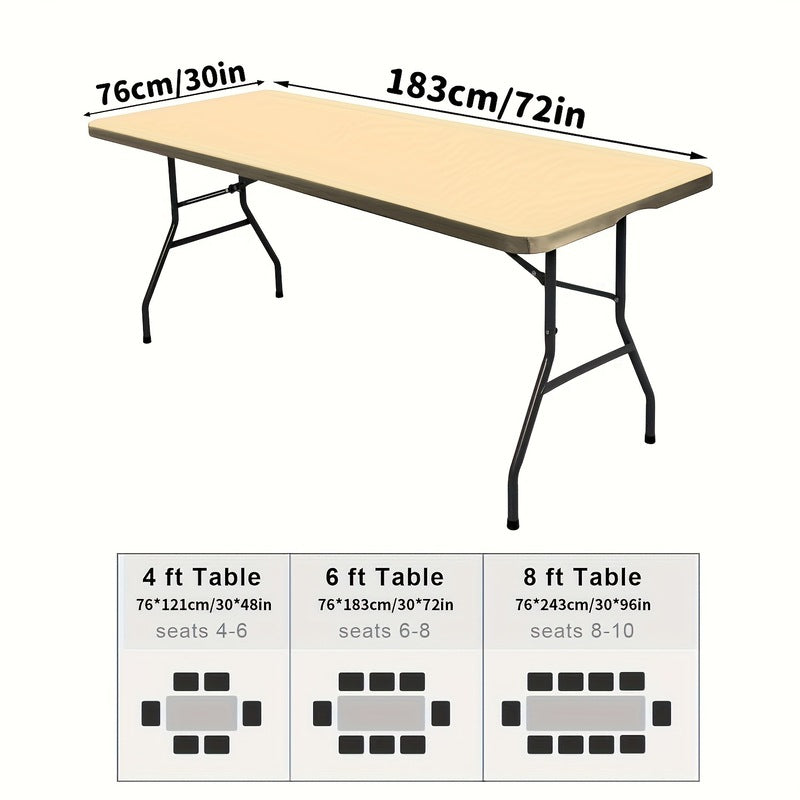 🧩 Passgenaue Spandex-Tischdecke für rechteckige & quadratische Tische – nahtloser Sitz, fleckenfest, waschbar & knitterfrei 🛡️🍽️ Perfekt für Küche, Party & Alltag – dehnbar, langlebig.