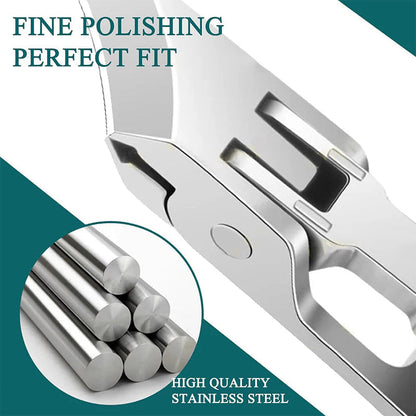 Großer Edelstahl-Nagelknipser ✂️ Schrägschnitt & Anti-Spritz für Präzises Schneiden
