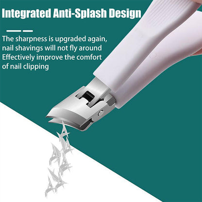 Großer Edelstahl-Nagelknipser ✂️ Schrägschnitt & Anti-Spritz für Präzises Schneiden