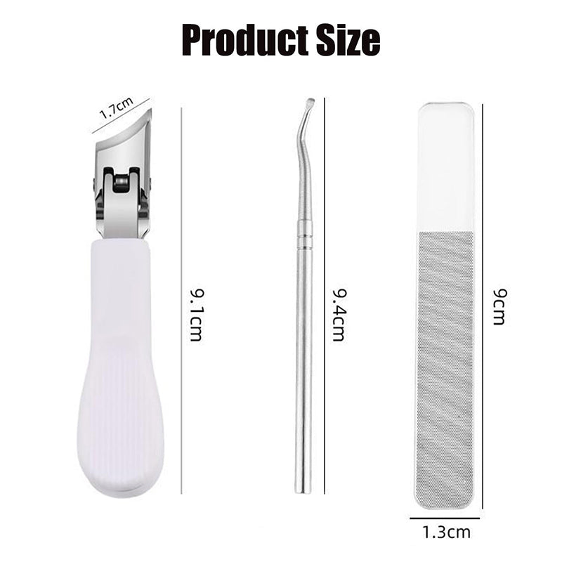 Großer Edelstahl-Nagelknipser ✂️ Schrägschnitt & Anti-Spritz für Präzises Schneiden