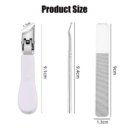 Großer Edelstahl-Nagelknipser ✂️ Schrägschnitt & Anti-Spritz für Präzises Schneiden