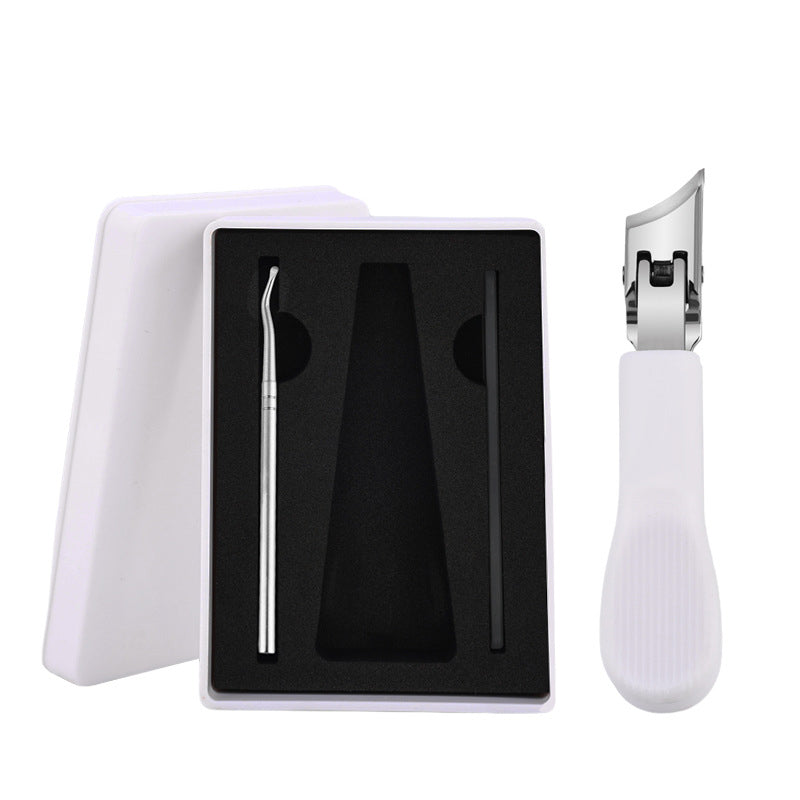 Großer Edelstahl-Nagelknipser ✂️ Schrägschnitt & Anti-Spritz für Präzises Schneiden