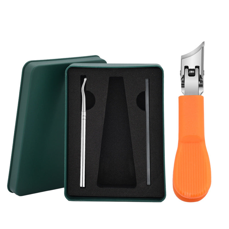 Großer Edelstahl-Nagelknipser ✂️ Schrägschnitt & Anti-Spritz für Präzises Schneiden