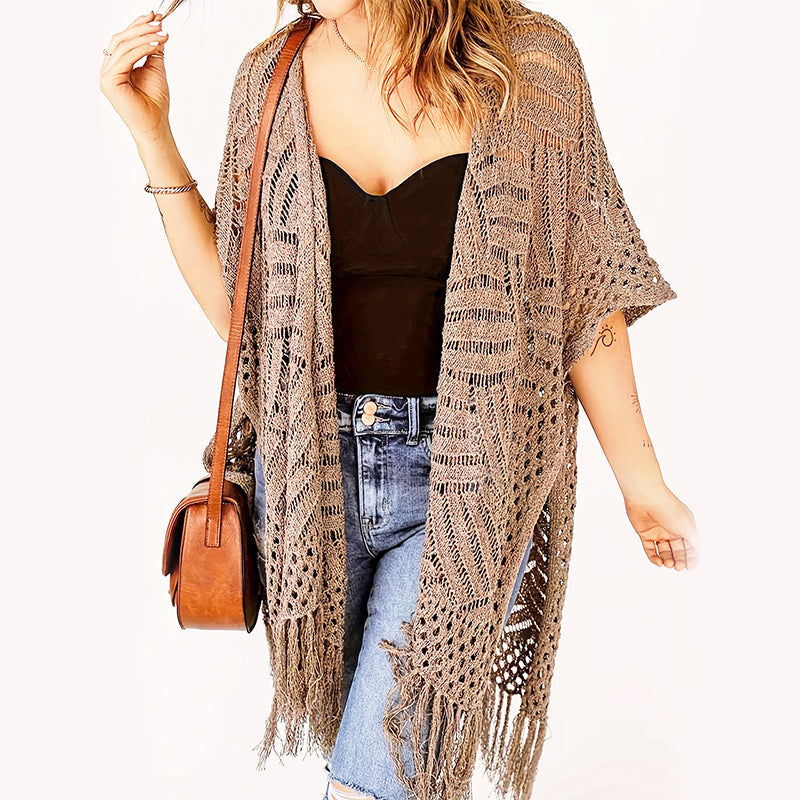 🧥 50% RABATT! ✨ Damen Strick-Cardigan mit offener Front – Leicht & ideal für Alltag und Sommerabende – Atmungsaktive Baumwollmischung, perfekt als luftige Übergangsjacke 🌿