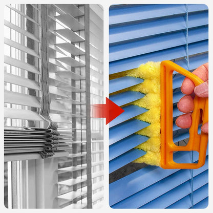 📢📢50% RABATT!!⏰7-Finger Jalousien-Fensterreinigungsbürste，Staubabweisende Fasern. Schnelle & einfache Jalousien-Pflege! ⚡✅🥇