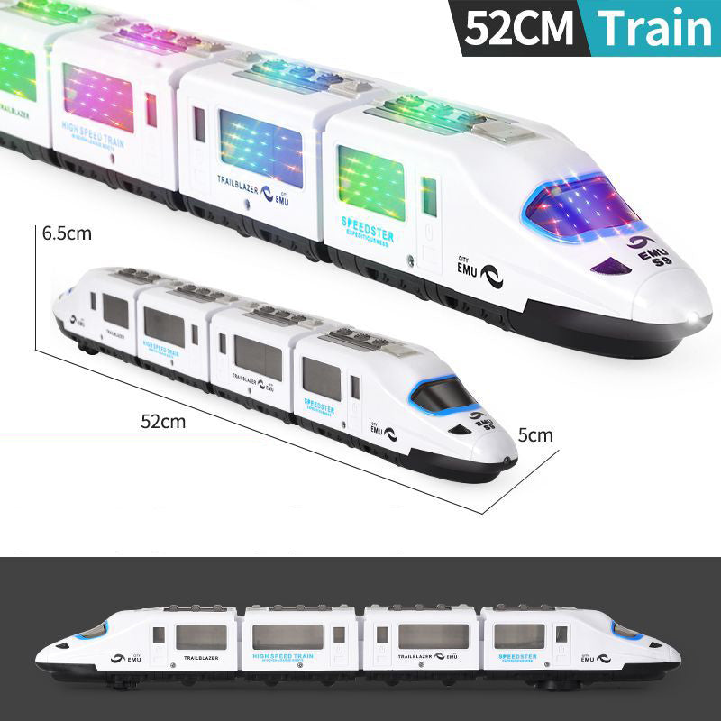 🚂 LIMITIERTES ANGEBOT 50% RABATT! ✨ Elektrischer Spielzeugzug – Leuchtend, Stoß-und-Fahr, mit Musik 🎵