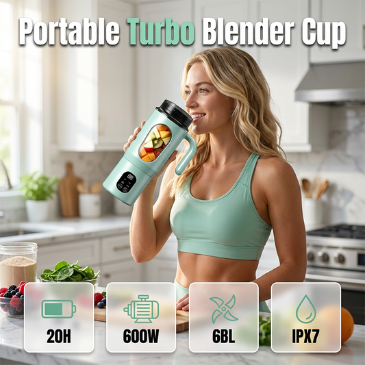 🧃✨ 2026 Turbo für gesunde Ernährung - 580 ml tragbarer Mixer mit Griff