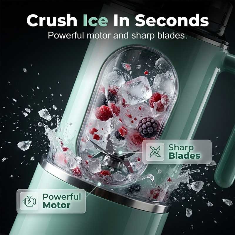 🧃✨ 2026 Turbo für gesunde Ernährung - 580 ml tragbarer Mixer mit Griff