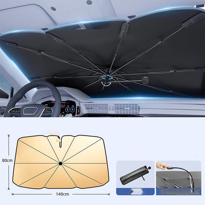 Biegsamer Sonnenschutz für die Auto-Windschutzscheibe