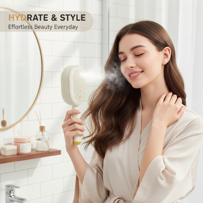 🔥NUR AM LETZTEN TAG IM ANGEBOT !! 🔥ProGlide™🇬🇧 Kopfhaut-Massagekamm 💆‍♀️ – Selbstreinigend 🧼, verfilzungsfrei ✂️ & Anti-Frizz-Haarbürste mit beruhigendem Sprühnebel 💨✨ | Perfekt für trockenes, sprödes Haar 💧🌟