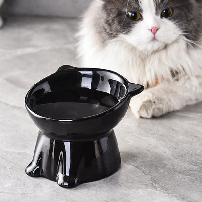 🐱 Erhöhter Kunststoff-Fressnapf für Katzen 🥣 Ergonomisches Design für Komfort beim Fressen
