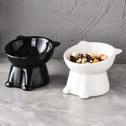 🐱 Erhöhter Kunststoff-Fressnapf für Katzen 🥣 Ergonomisches Design für Komfort beim Fressen
