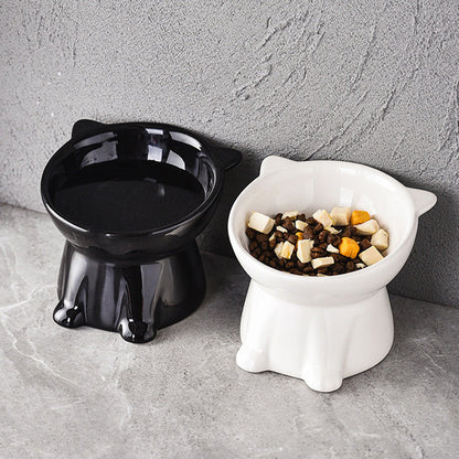 🐱 Erhöhter Kunststoff-Fressnapf für Katzen 🥣 Ergonomisches Design für Komfort beim Fressen