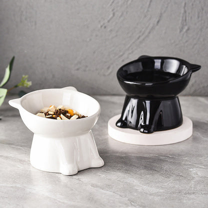 🐱 Erhöhter Kunststoff-Fressnapf für Katzen 🥣 Ergonomisches Design für Komfort beim Fressen
