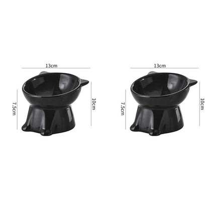 🐱 Erhöhter Kunststoff-Fressnapf für Katzen 🥣 Ergonomisches Design für Komfort beim Fressen